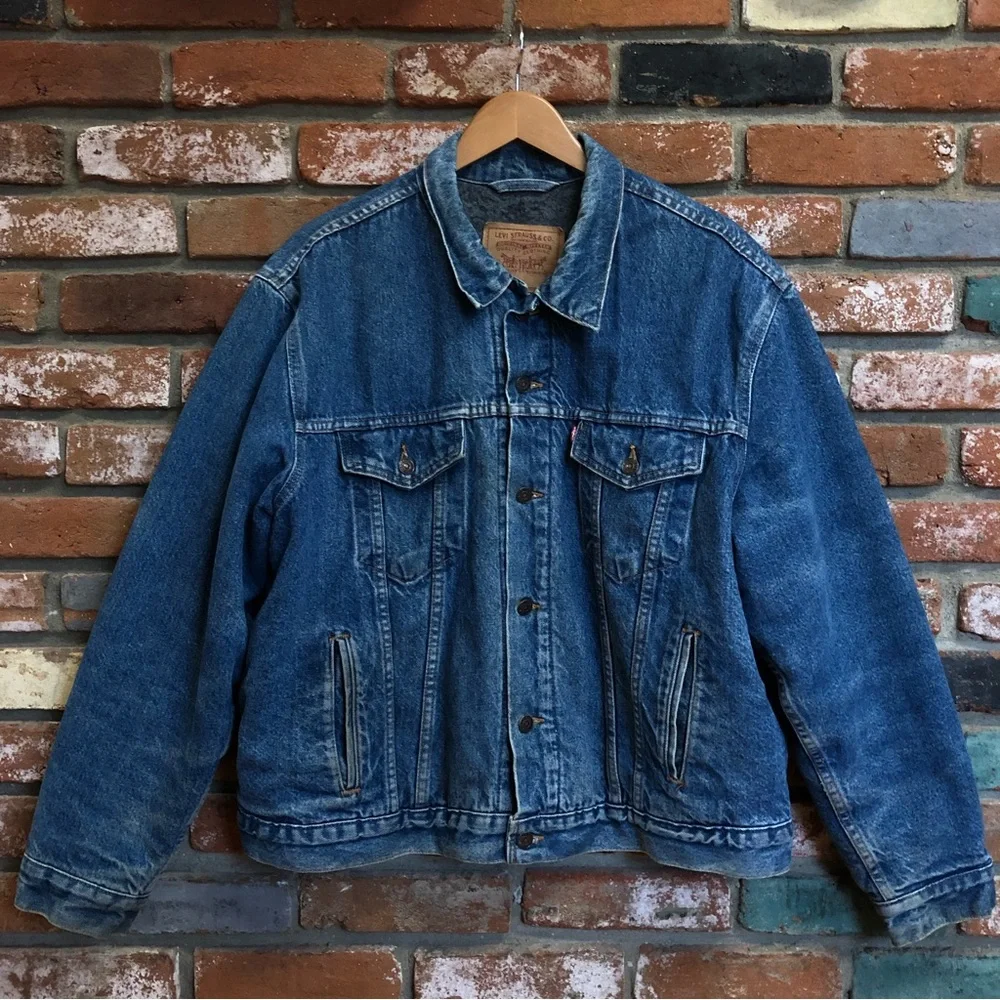 SOLD 1990s Levi's Blanket Lined Red Tag Made in USA Denim Jacket 70506-0316 - Picture 1 of 16